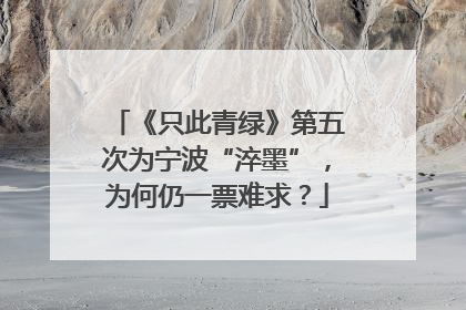 《只此青绿》第五次为宁波“淬墨”，为何仍一票难求？