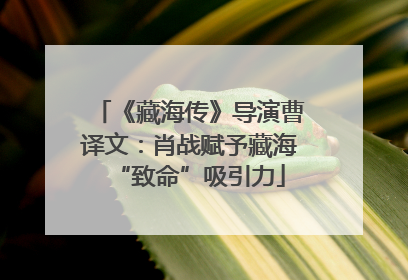 《藏海传》导演曹译文：肖战赋予藏海“致命”吸引力