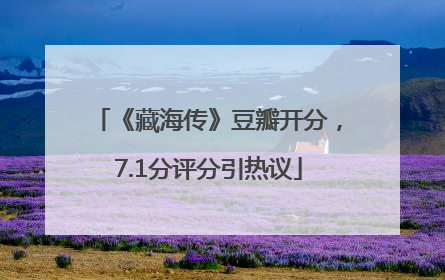 《藏海传》豆瓣开分，7.1分评分引热议