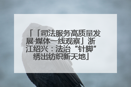 「司法服务高质量发展·媒体一线观察」浙江绍兴：法治“针脚”绣出纺织新天地