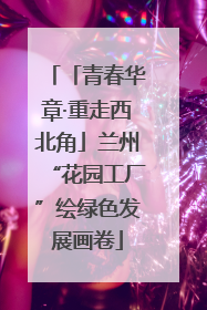 「青春华章·重走西北角」兰州“花园工厂”绘绿色发展画卷