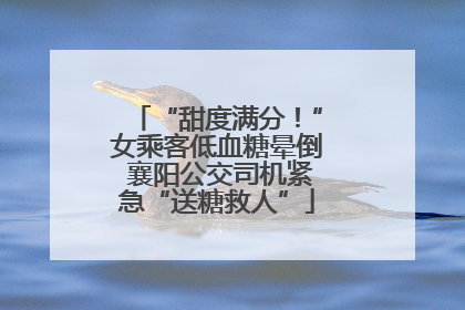 “甜度满分！”女乘客低血糖晕倒 襄阳公交司机紧急“送糖救人”