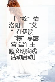 “粽”情洛阳丨“艾”在伊滨 “粽”享露营 端午主题文明实践活动启动