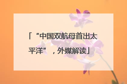 “中国双航母首出太平洋”，外媒解读
