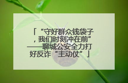 “守好群众钱袋子，我们时刻冲在前”——聊城公安全力打好反诈“主动仗”