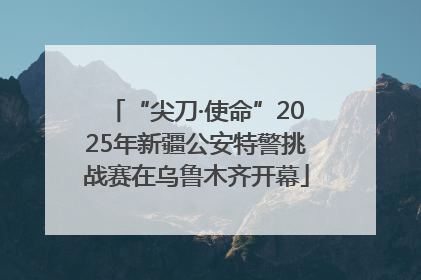 “尖刀·使命”2025年新疆公安特警挑战赛在乌鲁木齐开幕