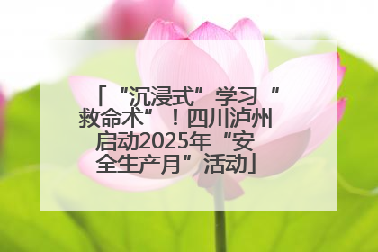 “沉浸式”学习“救命术”！四川泸州启动2025年“安全生产月”活动