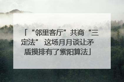 “邻里客厅”共商“三定法” 这场月月谈让矛盾摸排有了紫阳算法