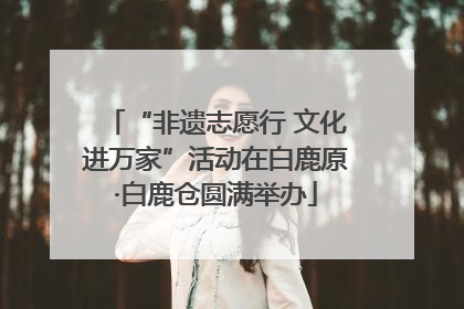“非遗志愿行 文化进万家”活动在白鹿原·白鹿仓圆满举办
