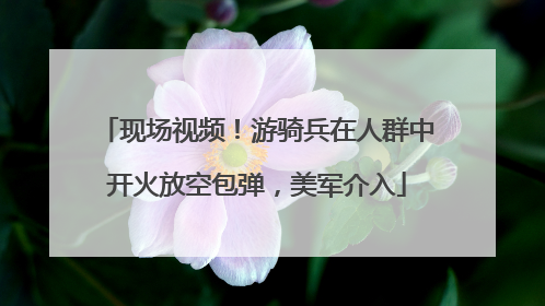 现场视频！游骑兵在人群中开火放空包弹，美军介入