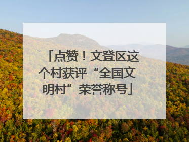 点赞！文登区这个村获评“全国文明村”荣誉称号