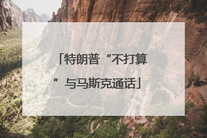 特朗普“不打算”与马斯克通话
