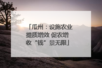 瓜州：设施农业提质增效 促农增收“钱”景无限