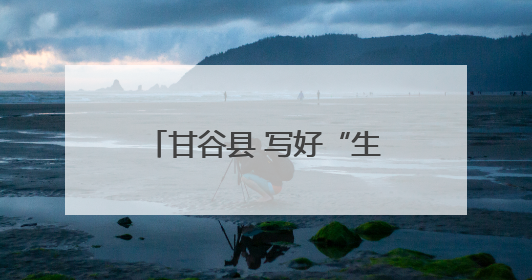 甘谷县 写好“生态+文旅”文章 绘就乡村振兴新图景