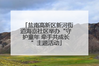 盐南高新区新河街道海嘉社区举办“守护童年 牵手共成长”主题活动