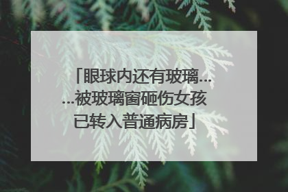 眼球内还有玻璃……被玻璃窗砸伤女孩已转入普通病房