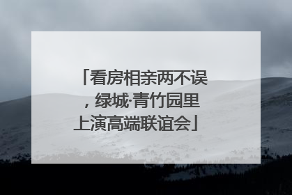 看房相亲两不误，绿城·青竹园里上演高端联谊会
