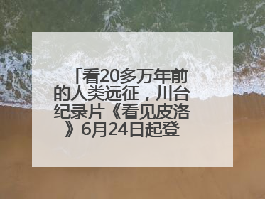 看20多万年前的人类远征，川台纪录片《看见皮洛》6月24日起登陆央视