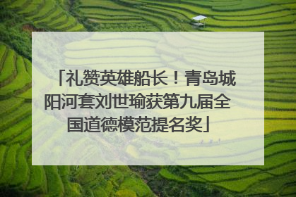 礼赞英雄船长！青岛城阳河套刘世瑜获第九届全国道德模范提名奖