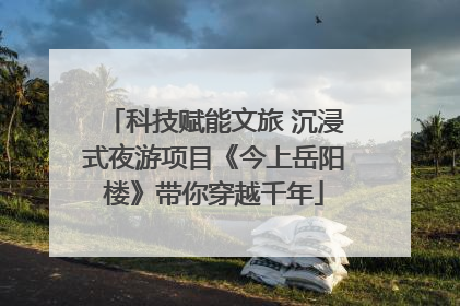 科技赋能文旅 沉浸式夜游项目《今上岳阳楼》带你穿越千年