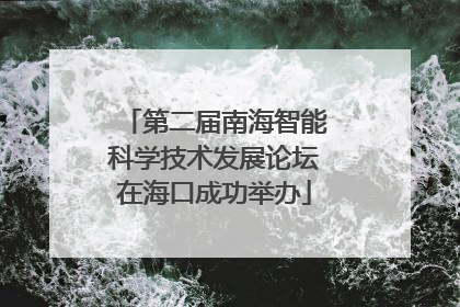 第二届南海智能科学技术发展论坛在海口成功举办