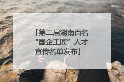 第二届湖南百名“国企工匠”人才宣传名单发布