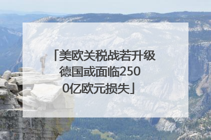 美欧关税战若升级 德国或面临2500亿欧元损失