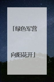绿色军营 向阳花开