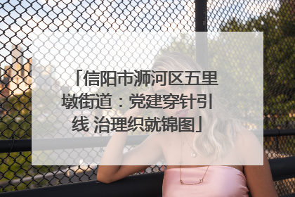 信阳市浉河区五里墩街道：党建穿针引线 治理织就锦图