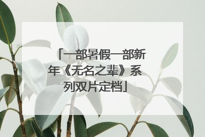 一部暑假一部新年《无名之辈》系列双片定档