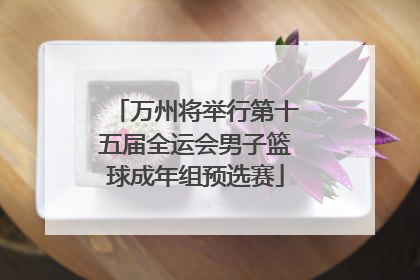 万州将举行第十五届全运会男子篮球成年组预选赛