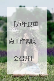 万年县重点工作调度会召开