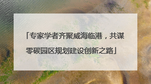 专家学者齐聚威海临港，共谋零碳园区规划建设创新之路