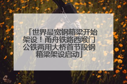 世界最宽钢箱梁开始架设！甬舟铁路西堠门公铁两用大桥首节段钢箱梁架设启动