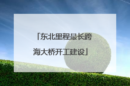 东北里程最长跨海大桥开工建设