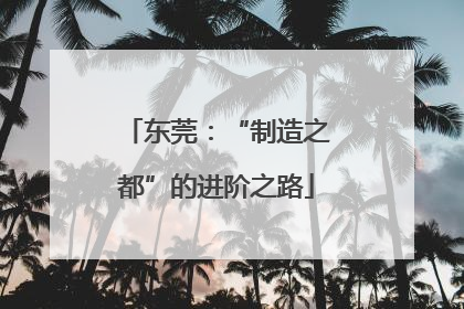 东莞：“制造之都”的进阶之路