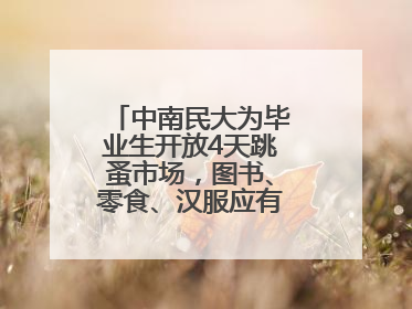 中南民大为毕业生开放4天跳蚤市场，图书、零食、汉服应有尽有，学生：卖了几十个手串