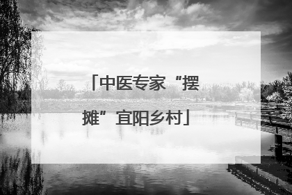 中医专家“摆摊”宜阳乡村