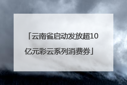 云南省启动发放超10亿元彩云系列消费券