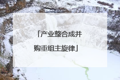 产业整合成并购重组主旋律