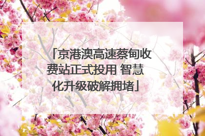 京港澳高速蔡甸收费站正式投用 智慧化升级破解拥堵