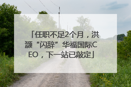 任职不足2个月，洪灏“闪辞”华福国际CEO，下一站已敲定