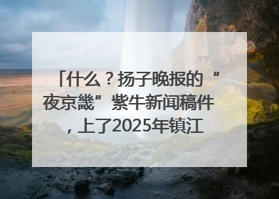 什么？扬子晚报的“夜京畿”紫牛新闻稿件，上了2025年镇江中考模拟卷！