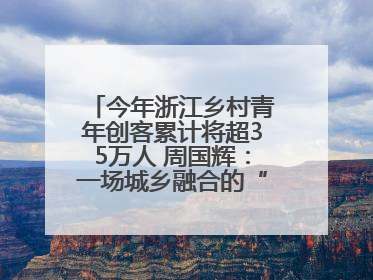 今年浙江乡村青年创客累计将超35万人 周国辉：一场城乡融合的“双向奔赴”