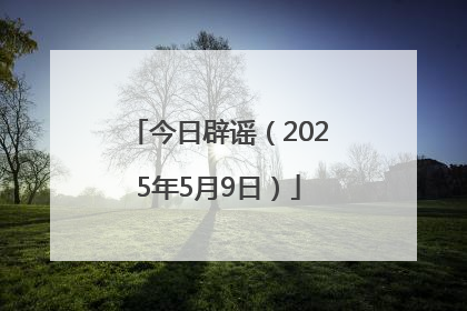 今日辟谣（2025年5月9日）