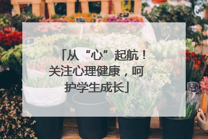 从“心”起航！关注心理健康，呵护学生成长