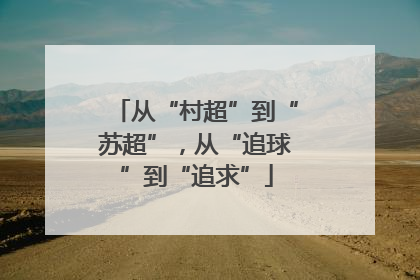 从“村超”到“苏超”，从“追球”到“追求”