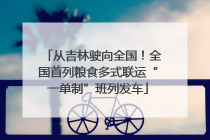 从吉林驶向全国！全国首列粮食多式联运“一单制”班列发车