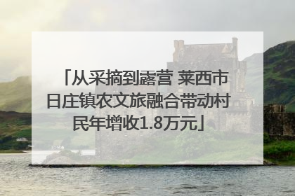 从采摘到露营 莱西市日庄镇农文旅融合带动村民年增收1.8万元