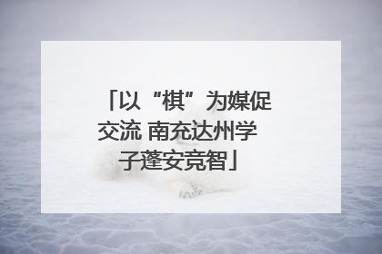 以“棋”为媒促交流 南充达州学子蓬安竞智